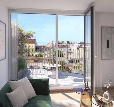DG-ERSTBEZUG | 3-Zimmer mit hofseitiger Terrasse | Ost/West | Fernwärme | Fassadenbegrünung | TG-Stellplatz optional | Nachhaltiges Wohnbauprojekt
