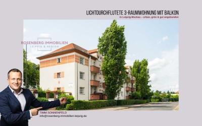*bezugsfrei* Lichtdurchflutete 3-Raum-Erdgeschosswohnung mit Balkon in Leipzig / Mockau-Süd