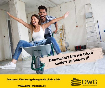 3 - Raum-Wohnung mit Balkon an der Mulde