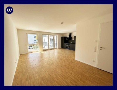 Viel Platz + moderner Neubaukomfort mit zwei Balkonen: Helle, große Zimmer, Einbauküche