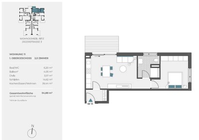 Optimale 54 m² zur Kapitalanlage oder Eigennutzung