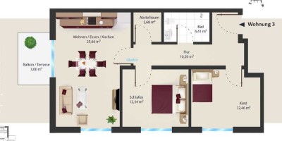 Großzügige und moderne Wohnung- Neubau in Hemau, EG