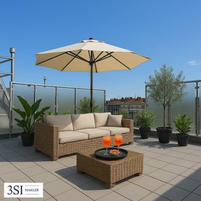 Modernes Wohnen mit großer Terrasse zum Entspannen