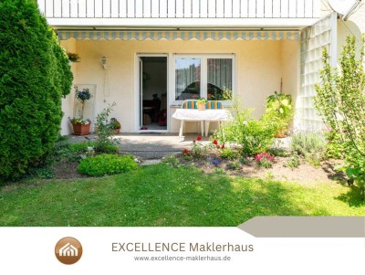 Fast wie ein Haus - helle Erdgeschosswohnung mit 325 m² Garten und Doppelgarage!