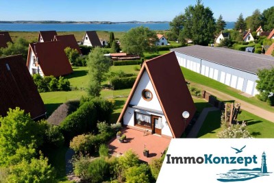 Idylle am Meer! Finnhütte, ca. 48m² Wfl, 400m² Grdst, ca. 23m² Terr. & Gartenhaus im Kinnbackenhagen