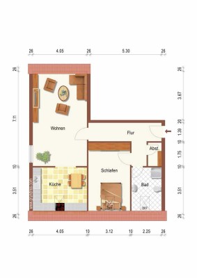 Erstbezug: Ansprechende 2,5-Zimmer-DG-Wohnung mit gehobener Innenausstattung in Peine