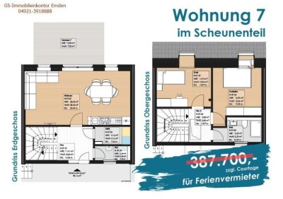 "Neuer Preis" Ferienwohnung "Gulfhof Rysum" im Schatten der Mühle „Wohnung Nr.7“ inkl. Mietgarantie