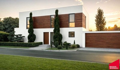 Moderne Villa im Bauhausstil am idyllischen Urselbach