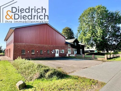 Verkauf eines ehem. Bauernhauses mit 2 Wohneinheiten, Neubau-Halle und Wiese in Eidernähe