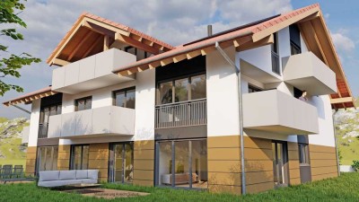 Neubauprojekt in Aschau im Chiemgau - Kompakte Obergeschoss-Wohnung mit Bergblick und Südbalkon