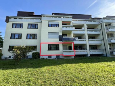 Kapitalanlage: vermietete 1,5-Zimmer-Wohnung im Erdgeschoss mit Garage