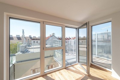 ++NEU++ Außergewöhnliche 3-Zimmer Neubauwohnung mit fantastischer Dachterrasse
