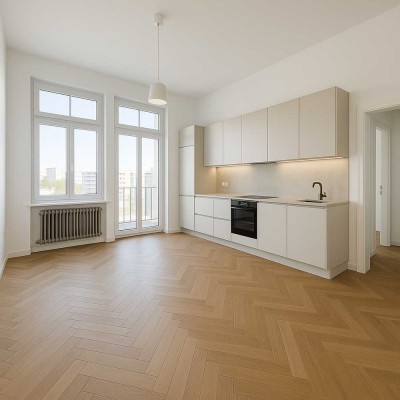 Erstbezug nach Kernsanierung - Möblierte Wohnung mit Balkon und EBK