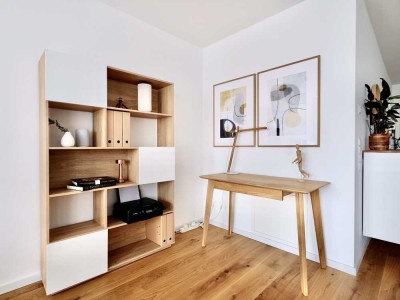 Vollmöblierte, unbefristete 2-Zi. Design Wohnung mit Westterrasse, EBK u. Keller, Baujahr 2019