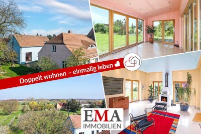 Frühlingserwachen im Grünen – Landhaus-Charme trifft kreative Freiheit – Wohnensemble mit zwei Häuse