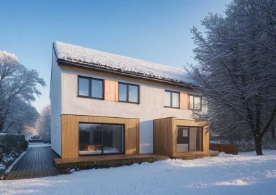 Neubau-Doppelhaus mit innovativer Energietechnik in familienfreundlicher Umgebung