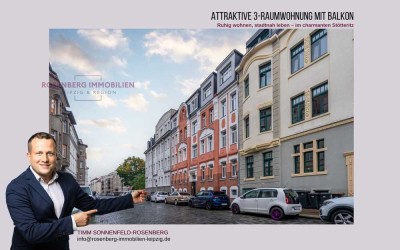 Charmante 3-Zimmer-Wohnung mit Balkon im Herzen von Leipzig-Süd