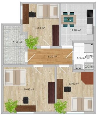 3-Zimmer-Wohnung mit EBK im Herzen von Landau