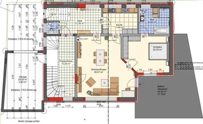 Moderne, großzügige 2-Zimmerwohnung / Erstbezug nach Umbau/ Balkon