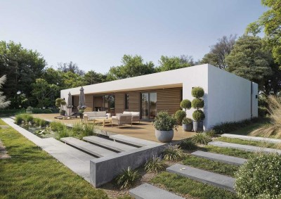 Architektonischer Lifestyle auf einer Ebene