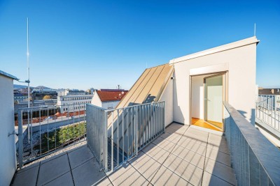 HOCH HINAUS &gt;&gt; großzügig Wohnen im 2. Dachgeschoss &gt;&gt; Dachterrasse mit Wien-Blick &gt;&gt;