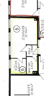 Zentrale sanierte 1-Zimmer Wohnung in Pforzheim