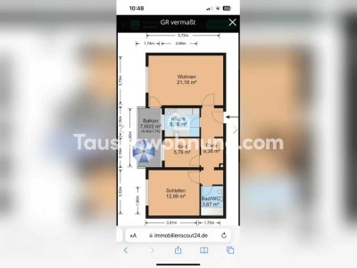 Tauschwohnung: Schöne Wohnung mit großem Balkon