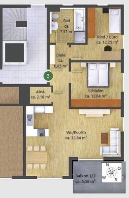 freundliche 3-Zimmer-Wohnung in Maxhütte-Haidhof