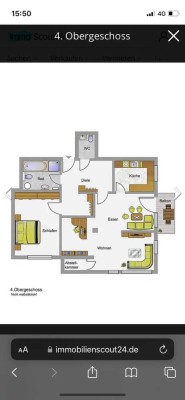 helle 2 Zimmer Wohnung mit Garage