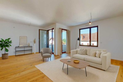 Hochwertige Drei-Zimmer-Etagenwohnung mit Loggia und Balkon