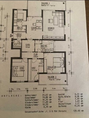 1100 € - 126 m² - 5.0 Zi., sehr ruhige Umgebung