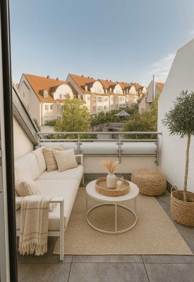 Moderne 3-Zimmer-Wohnung: Dachterrasse, EBK, Stellplatz & Laden für E-Auto