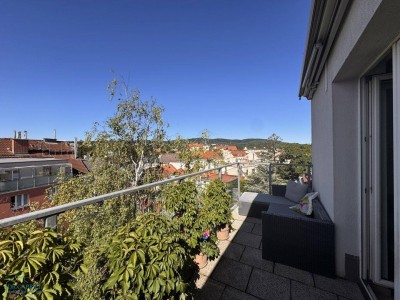 PROVISIONSFREI - HELLE TERRASSENWOHNUNG MIT TRAUMHAFTEM FERNBLICK BEI JAGDSCHLOSSGASSE