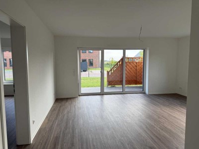 Geschmackvolle 3-Zimmer-Terrassenwohnung mit gehobener Innenausstattung mit Einbauküche in Haste