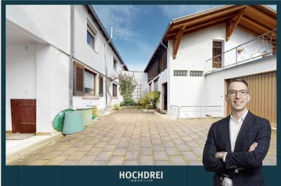 Dreifamilienhaus mit Gewerbeeinheit, Baugrundstück und Werkstatt zum Kauf in Nieder-Ingelheim
