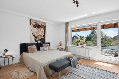 Stilvoll saniertes Reihenhaus in ruhiger Lage von Krefeld-Hüls mit Garten, Balkon und Garage