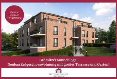 Grömitzer Sonnenloge!
Neubau Erdgeschosswohnung mit großer Terrasse und Garten!