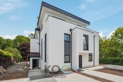 Exklusive Neubau-Doppelhaushälfte mit Dachterrasse, Garten & Stellplätzen im Grünen