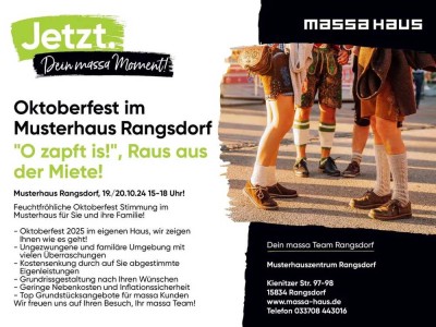 O´ZAPFT IS!OKTOBERFEST im MASSA HAUS RANGSDORF!19.&20.10. 15-18 Uhr!