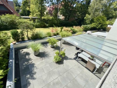 KIRCHRODE: Großzügige Maisonette, 55m²-Terrasse, Loggia, 4,5 Zimmer, 2 Küchen, 2 Bäder, 2 TG-Stellp.