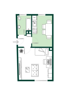 Attraktive 1-Zimmer-Eigentumswohnung in ruhiger Wohnumgebung in Heidelberg-Handschusheim