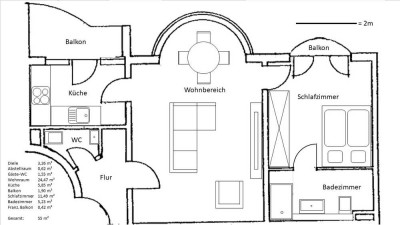Exklusive, modernisierte 2-Zimmer-Wohnung mit Balkon in Leverkusen