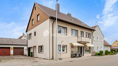 Saniertes Mehrfamilienhaus mit 2 WE, einer Gewerbeeinheit und Garage in Bechhofen