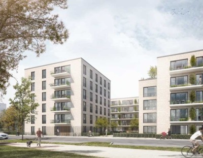 Erstbezug im Neubau, helle, geräumige 3 Zimmer Wohnung mit modernem Grundriss (offene Wohnküche)