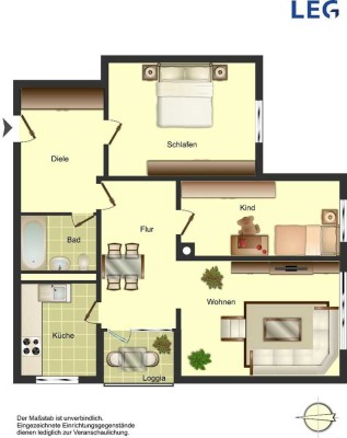 Demnächst frei! 3-Zimmer-Wohnung in Ratingen West