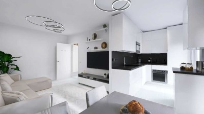Vollmöblierte Neubau 3-Zimmer-Wohnung mit Balkon, Keller, Tiefgarage. Eigentümer, keine Provision