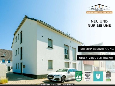 NEUWERTIG: Bezugsfreie und praktisch neue 3-Zimmer ETW inkl. 2 Stellplätzen in Waghäusel-Kirrlach