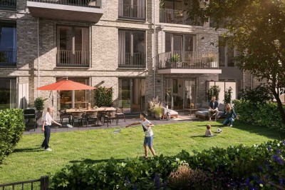 Privater Garten & fünf Zimmer – großzügige Erdgeschosswohnung mit zwei Bädern und Südterrasse