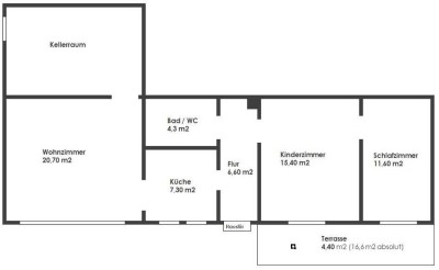 3-Zimmer Wohnung mit Terasse in Wernau, Sanierung 2023