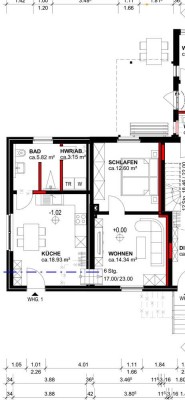 Erstbezug nach Renovierung 2-Zimmer Wohnung mit kleinem Garten und Stellplatz in Bedburg-Hau